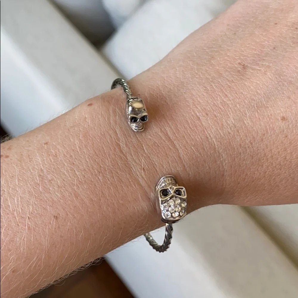 Silver Skull Cuff